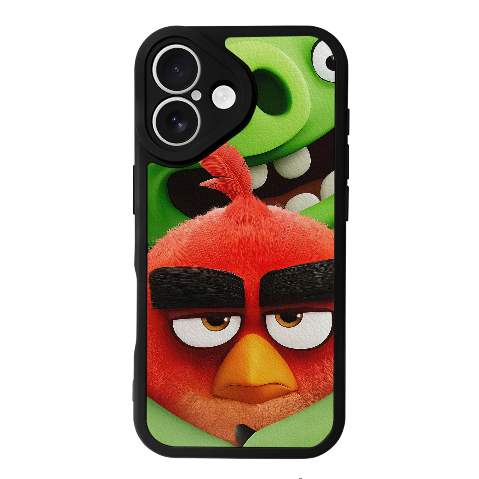 （画像用） Angry Birds アングリーバード 【iPhone 16シリーズ対応】シリコンスマホケース（レザー調） 材質：シリコン